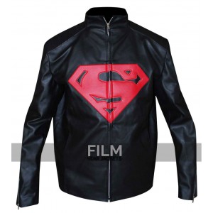 Superman Stylish Black Leather Jacket